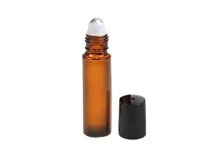 Roll on Screwed Amber Glass Vials Bottle for Cosmetic Pack