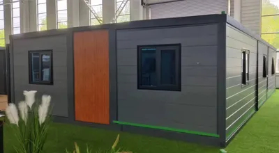 Fast Install Flat Roof Expandable Folding 30FT Container House 2 Bedrooms 1 Bathroom 1 Kitchen 1 Living Room