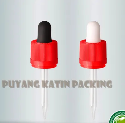 Glass Dropper with Color Cap and Bulb