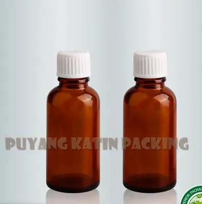 Screwed Amber Glass Vials with Cap and Inner Stopper
