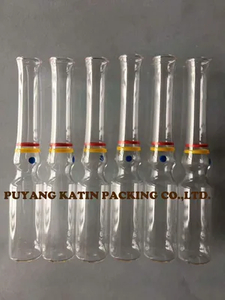 1ml Clear Glass Ampoules with Red/Blue/Amber Ring
