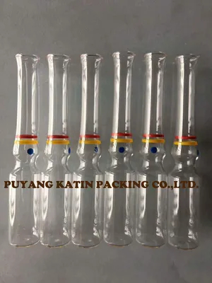 1ml Clear Glass Ampoules with Red/Blue/Amber Ring