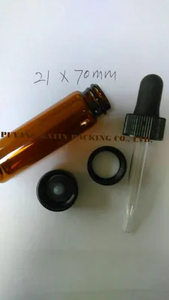 21X70 Amber Glass Vials with Droppers