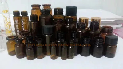 Roll-on 5ml Mini Amber Glass Bottle for Cosmetic Pack