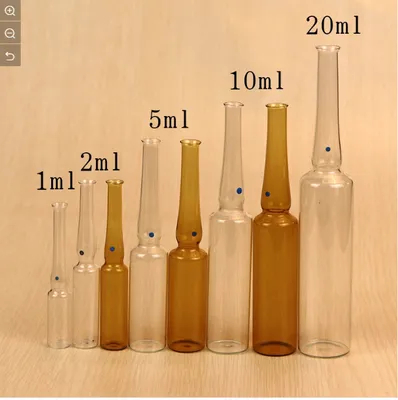 Pharma Injection Amber/Clear/Blue Glass Ampoule