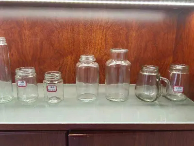 Wide Mouth Molded Clear Glass Bottle 80g/135g/250g/350g/500g/700g