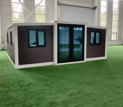 Flat Roof Expandable Folding 20FT Container House 2 Bedrooms 1living Room 1 Bathroom 1 Kitchen