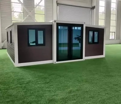 Flat Roof Expandable Folding 20FT Container House 2 Bedrooms 1living Room 1 Bathroom 1 Kitchen