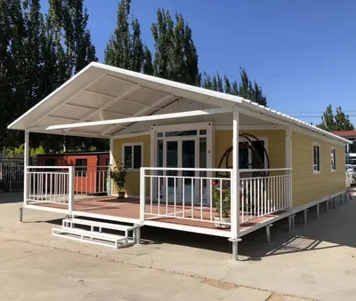 Portable Expandable Prefab Container House Office with Deck and Roof Top