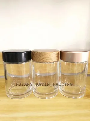 250g 350g 500g 700g Clear Molded Screwed Glass Honey Bottle