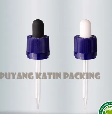 Glass Dropper with Color Cap and Color Bulb
