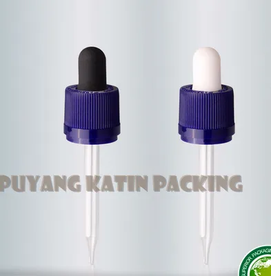 Glass Dropper with Color Cap and Color Bulb