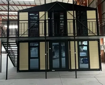 2-Stories Affordable Temporary Detachable Prefabricated Container House Employee Dormitories Building Factory