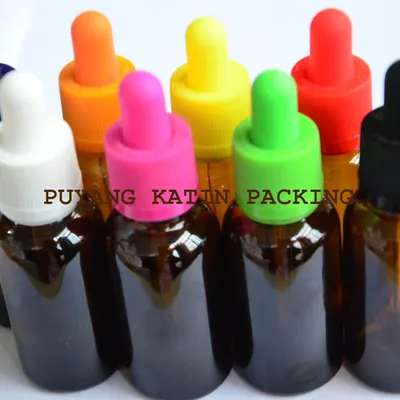 Series of Shaped Clear Glass Dropper Pipettes with Silicone Bulb and Cap
