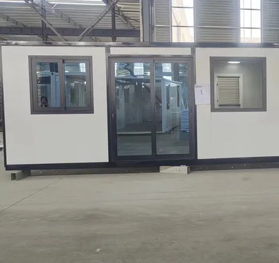 Fast Install Flat Roof Expandable Folding 30FT Container House 2 Bedrooms 1 Living Room 1 Bathroom 1 Kitchen