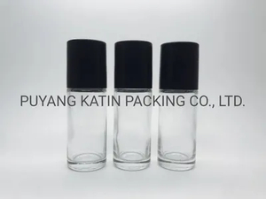 Amber/Clear Molded/Tubular Glass Bottle with Roll on Ball