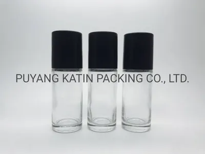 Amber/Clear Molded/Tubular Glass Bottle with Roll on Ball