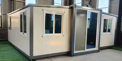 Fast Install Prefab Modular Folding Flat Pack 2 Bedroom Expandable Container House with Bathroom