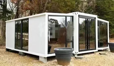 Fast Install Prefab Modular Portable Folding Flat Pack 2 Bedroom Expandable Container House with Bathroom