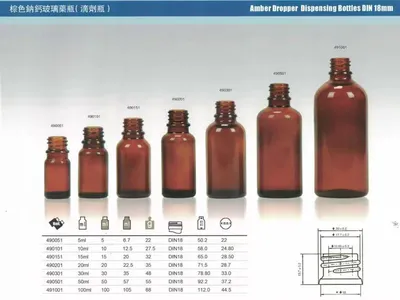DIN18 DIN28 Glass Bottle Vial for Essential Oil Packing