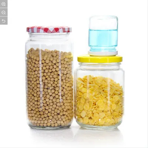 China Factory Customized Shaped Canning Jars Glass Jar Honey with Metal Lid