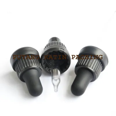 Series of Hand Made Clear Glass Dropper Pipettes with Silicone Bulb and Cap
