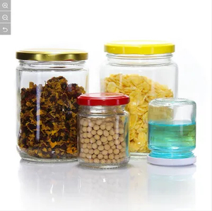 Wholesale Transparent Wide Mouth Glass Bottle Honey Jar, Mason Cans, Canned Food Storage Container with Metal Caps