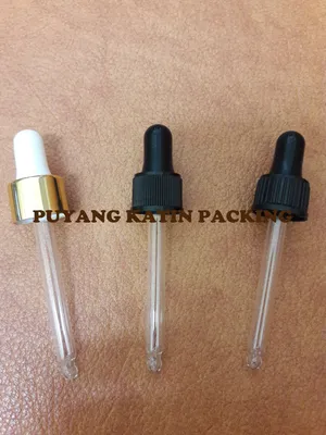 Glass Dropper with Cap Silicone Bulb Glass Pipette Glass Tube Glass Packing Cosmetic Packing