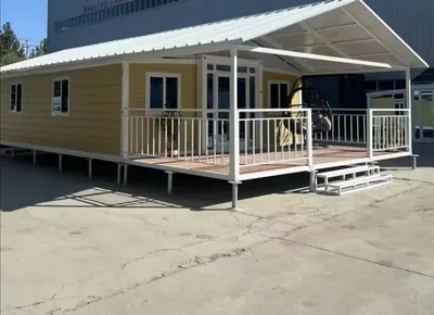 Container House with Deck and Roof Top Expandable Container House 2 Story House