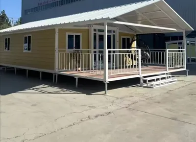 Container House with Deck and Roof Top Expandable Container House 2 Story House