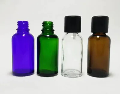 Glass Bottle Vial Screwed Cap with Dropper and Bulb
