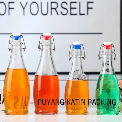 Series of Champagne Molded Glass Bottle Glass Jar