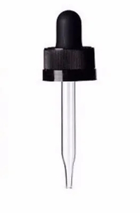 Glass Pipette Dropper with Cap and Bulb for Boston Bottle
