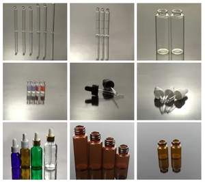 China Factory Screwed Clear Amber Glass Vial Bottle with Dropper Pipette
