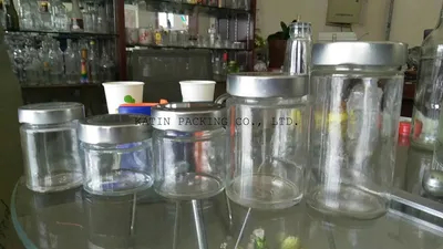 Square Molded Glass Bottle for Scanning Food Packing