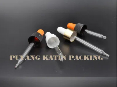 Taper or Bended Shaped Glass Dropper Glass Pipette with Screwed Cap and Bulb