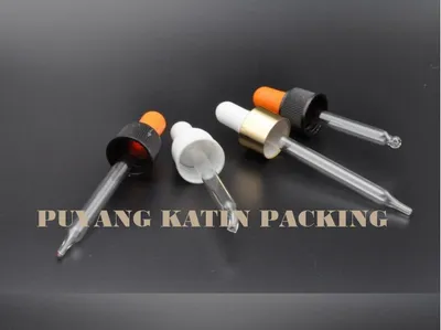 Taper or Bended Shaped Glass Dropper Glass Pipette with Screwed Cap and Bulb