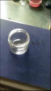 Clear Molded Shaped Juice Glass Bottle with Crown Cap