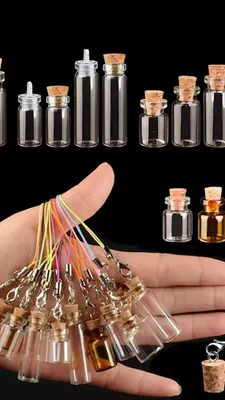 Mini Tubular Penicillin Glass Vial with Wood Stopper